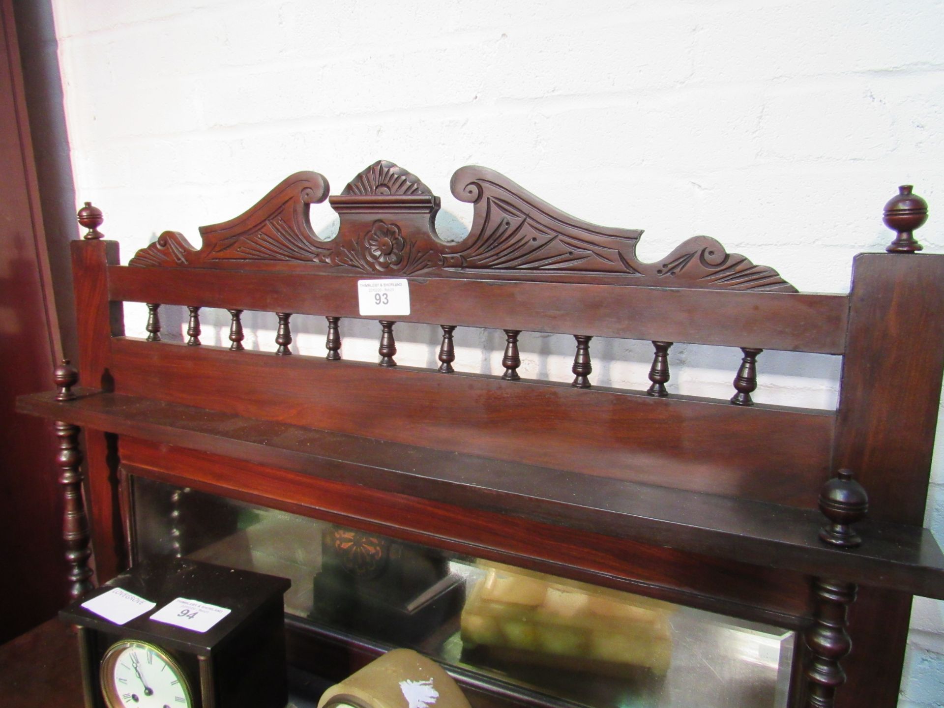 Mahogany chiffonier with mirror back, 103 x 42 x 144cms. Estimate £30-50 - Image 2 of 4