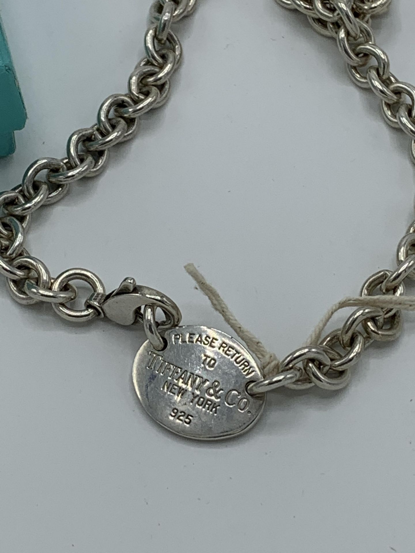 925 silver Tiffany necklace complete with label marked ""please return to Tiffany & Co New York"" - Image 2 of 3