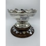 Hallmarked silver Rose Bowl, Birmingham 1928, engraved ""North East Hants Agricultural Association