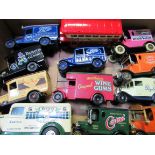 Box of 12 Lledo model vehicles, boxed. Estimate £20-30.