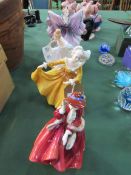 Royal Doulton figurines: Isadora, Kirsty, Kathy & Top of the Hill (as found). Estimate £25-35