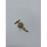 9ct gold cufflinks, weight 3.2gms. Estimate £30-40.