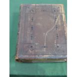 Leather bound Holy Bible, Oxford Press 1865. Estimate £10-20.