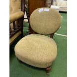 Upholstered nursing chair. Estimate £10-20.