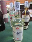 Rare bottle Booths Gin early 1970's, High and Dry Gin, King of Gin label. 26.6 fl oz. Estimate £60-
