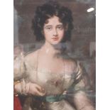 Framed and glazed reproduction portrait of young lady by T. Hamilton Crawford. Gilt framed and