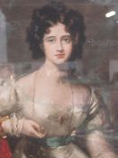 Framed and glazed reproduction portrait of young lady by T. Hamilton Crawford. Gilt framed and