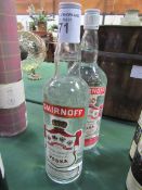 2 bottles 40fl oz bottle discontinued 1960's/70's "Smirnoff" vodka together with a later 70cl bottle