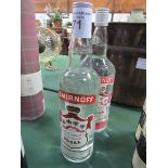 2 bottles 40fl oz bottle discontinued 1960's/70's "Smirnoff" vodka together with a later 70cl bottle