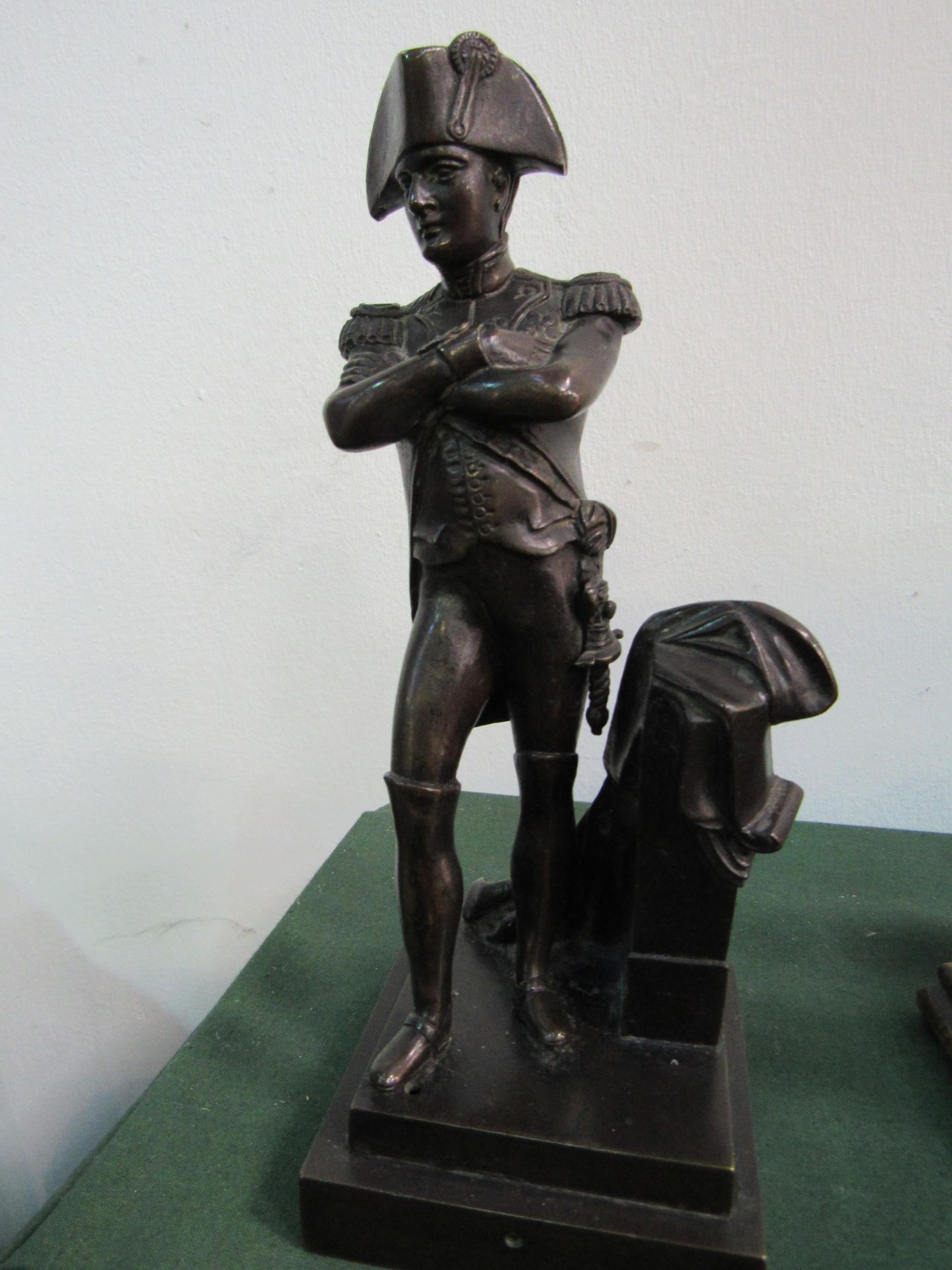 Bronze statuette of a Napoleonic era military figure, height 24cms. Estimate £40-60. - Image 2 of 3