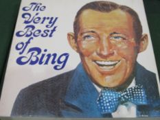Collection of Bing Crosby cassette tapes together with boxed collection of LPs ""superstars of the