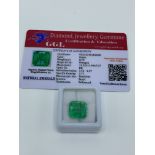Octagon cut emerald, weight 8.70ct with certificate. Estimate £40-50.