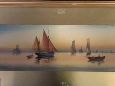 2 framed and glazed watercolours by Garman Morris, ""Waiting For The Tide"" and ""Boats Going Out"".