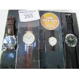 6 various new and boxed watches. Estimate £15-20.