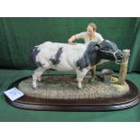 Country Artists Belgian Blue Bull on plinth. Estimate £40-50.