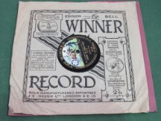 Titanic Souvenir Record, 78 RPM. Original 1912 record on the Winner Label. Produced for the
