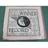 Titanic Souvenir Record, 78 RPM. Original 1912 record on the Winner Label. Produced for the