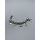 Hallmarked silver bracelet approx 50gms. Estimate £20-30