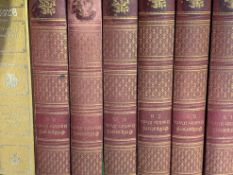Poets of the English Language, leather bound; 6 volumes of Grillparzers sämtliche Werke in German,