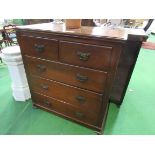 Mahogany chest of 2 over 3 drawers. 96 x 45 x 100cms Estimate £40-60.