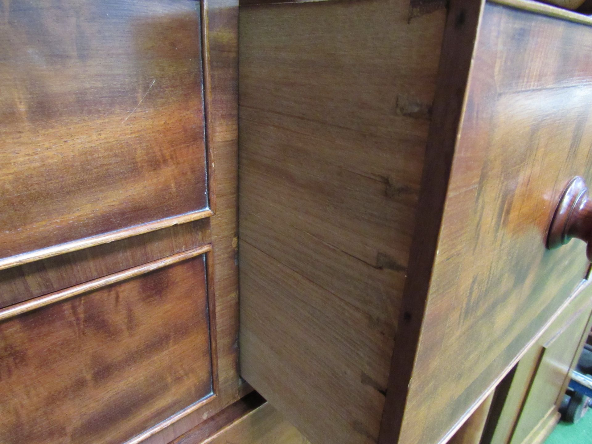 Mahogany Scotch chest of 4 over 4 drawers. plus a secret frieze drawer. 137 x60x150 Est £50-80 - Image 2 of 6