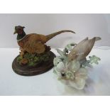 Country Artists Cock Pheasant figure & Lladro bird figurine. Estimate £10-20.