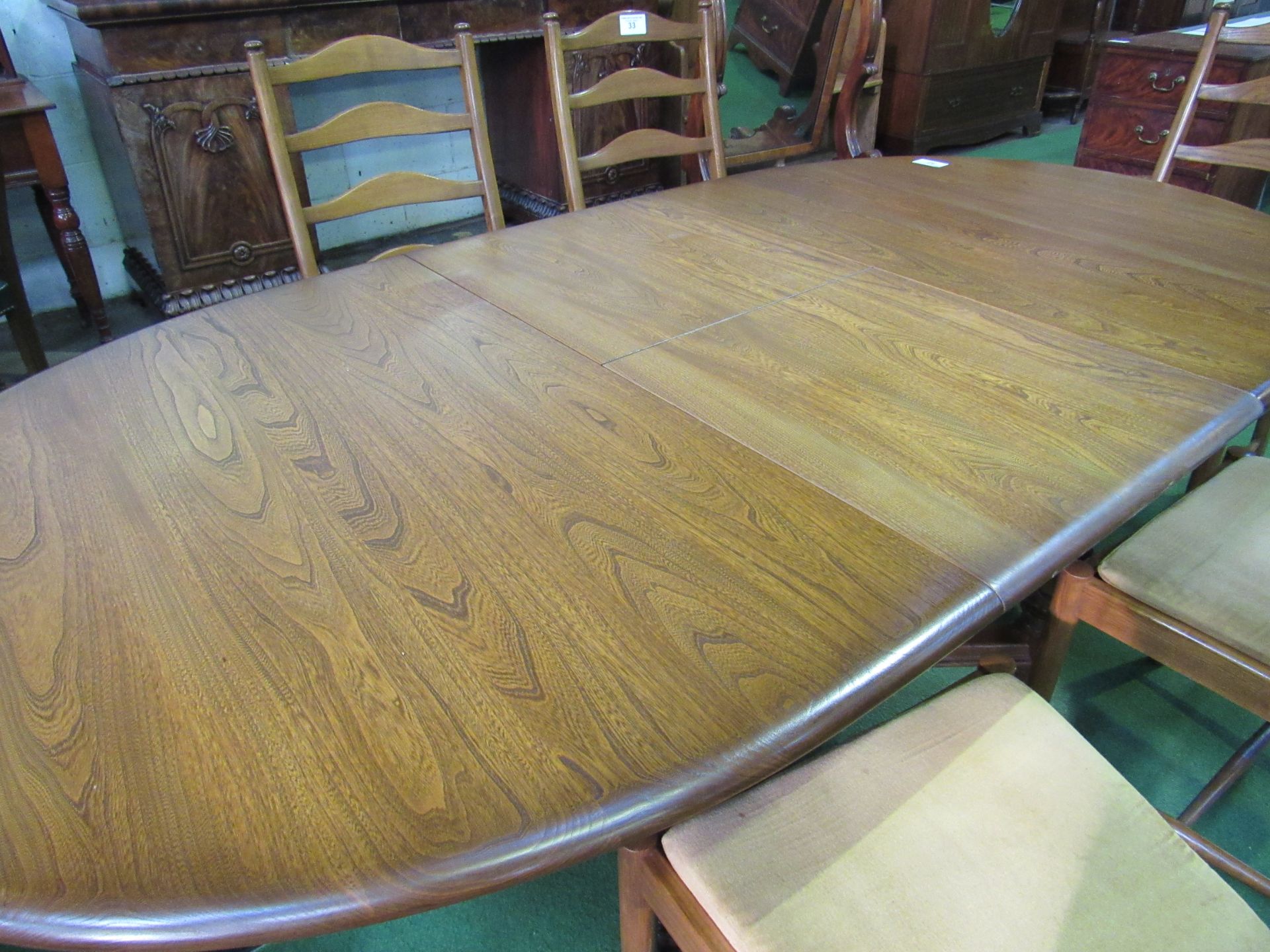 Ercol extending dining table, 212 x 108cms. Estimate £100-150. - Image 3 of 5