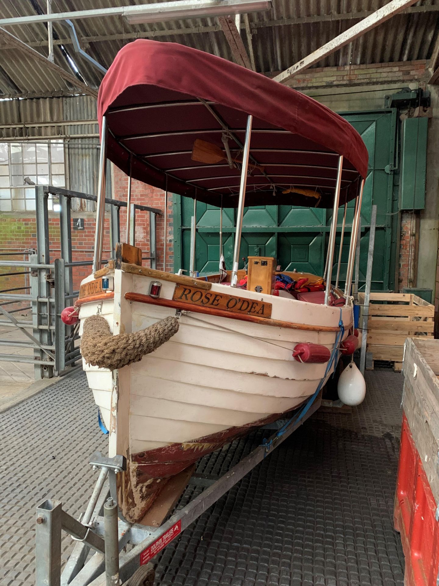 ROSE O'DEA approximately 19 foot Clinker built boat constructed in 1904, with 3 cylinder in-board - Image 6 of 11