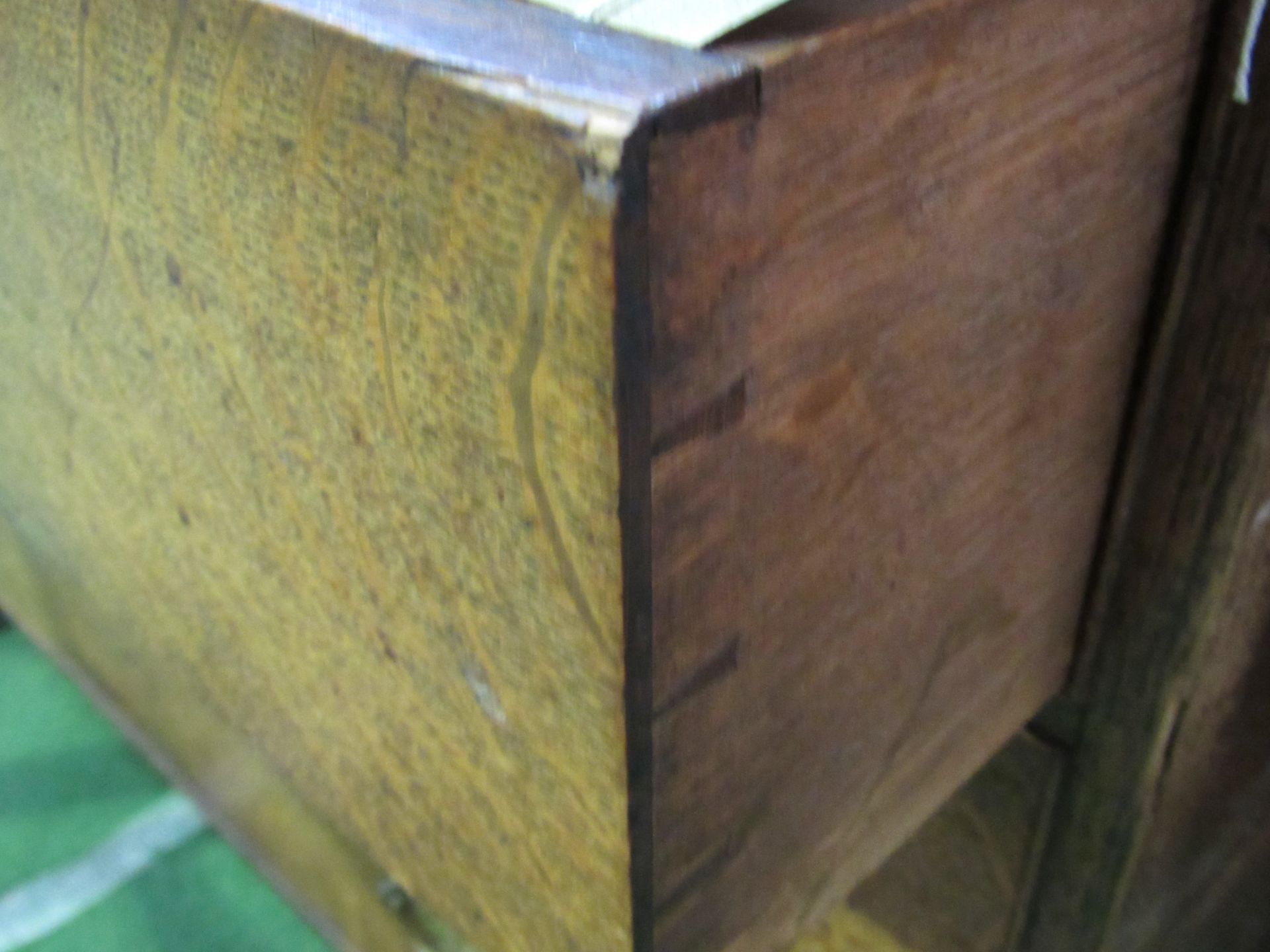 Early 19th century oak bureau (interior requires renovation) with dummy drawer over 2 over 2 - Image 3 of 4