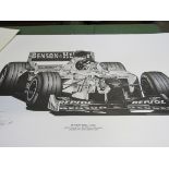 20 various Peter Ratcliffe ""Legends in Time"" limited edition posters of motor racing drivers in