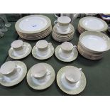 Approximately 45 pieces Royal Doulton ""Sonnet"" dinnerware. Estimate £20-30.