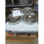 4 pot wet well bain marie - Estimate £160-170.