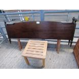 Headboard; footboard and table.