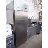 Electrolux single door upright freezer. Estimate £200-225.