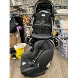 Graco children's buggy and a child's car seat.