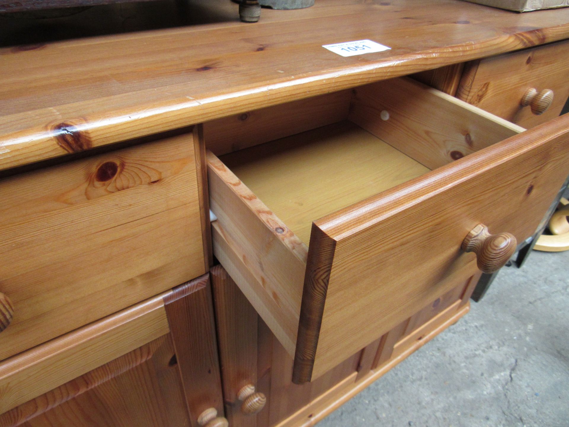 Pine sideboard with 3 drawers over 3 cupboards, 116 x 44 x 82cms. - Image 2 of 2