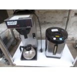 Water boiler and coffee percolator.