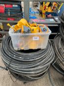 Large quantity of irrigation hose together with 8 Hozelock timers.