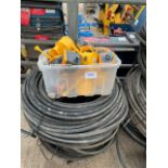 Large quantity of irrigation hose together with 8 Hozelock timers.