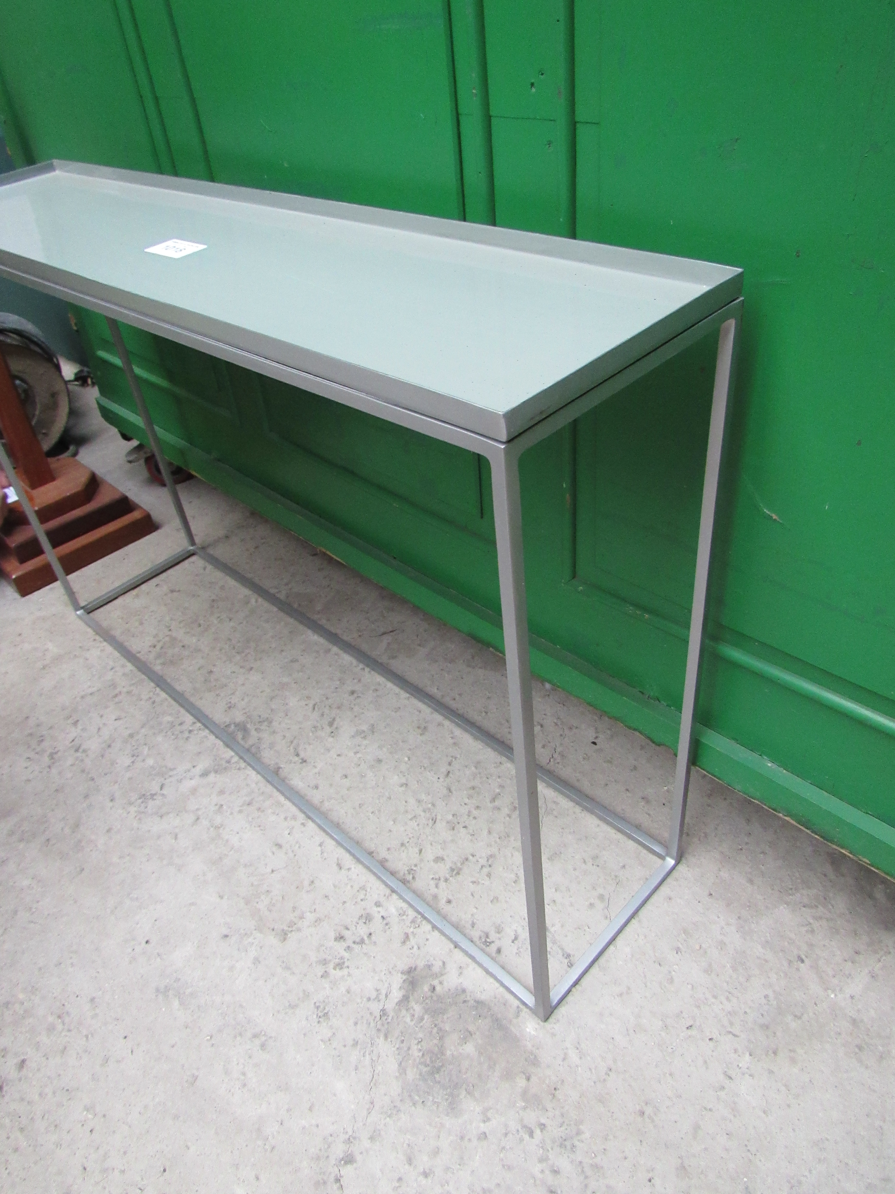 White metal console table, 110 x 26 x 71cms. - Image 2 of 2