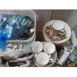 Quantity of Royal Worcester chinaware; 6 Royal Albert coffee cups, as found, and quantity of