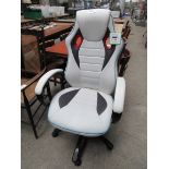 Leather effect office chair.