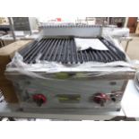 New two burner gas chargrill. Estimate £350-380.