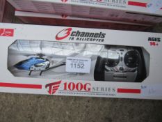 2 radio controlled helicopters.