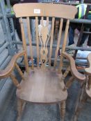 Pine rocking chair.