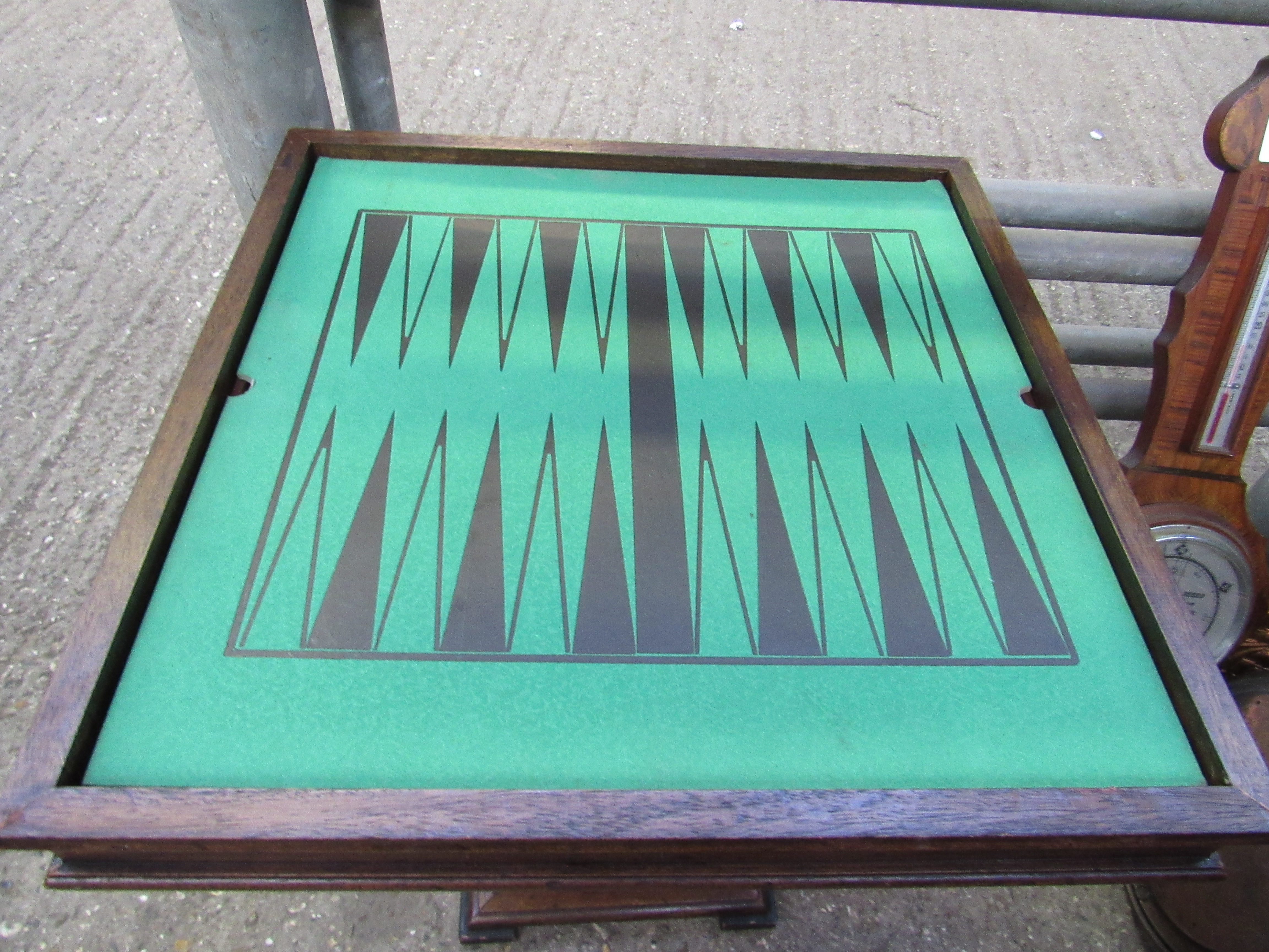 Freestanding chess and backgammon table. - Image 2 of 2