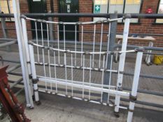Metal double bed frame.