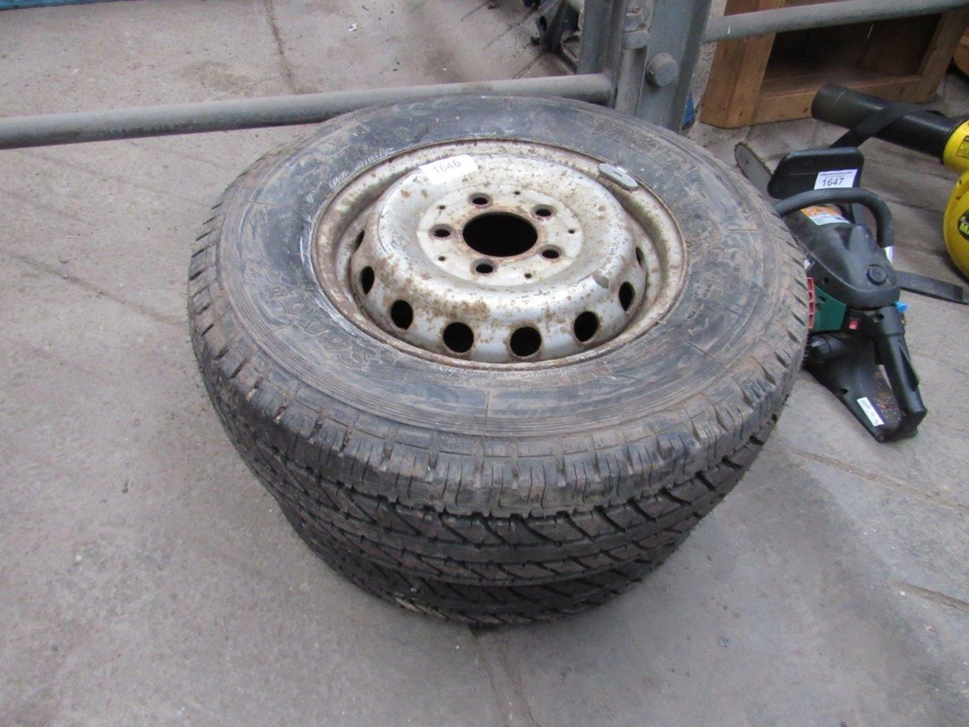 Wheel and tyre.