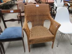 Rattan armchair.