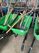 Haemmerlin wheelbarrow together with a quantity of garden tools.